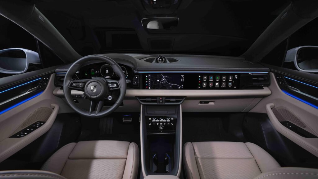 porsche macan ev wnętrze