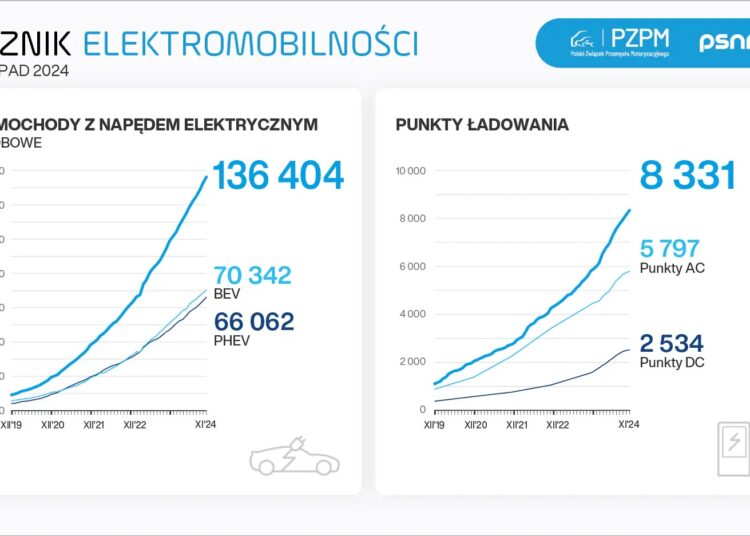 rynek samochodów elektrycznych w polsce w listopadzie 2024