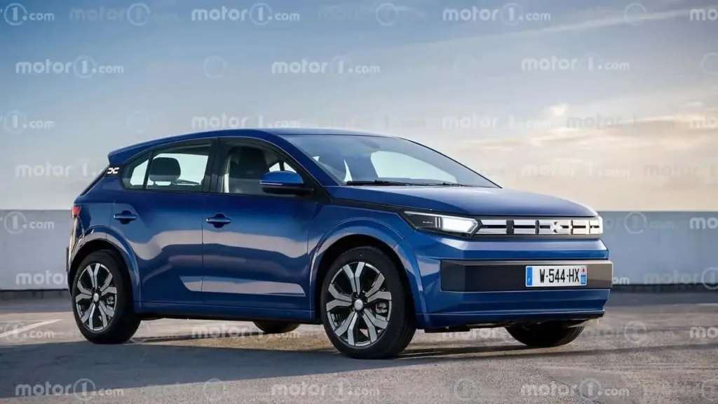 dacia sandero ev render