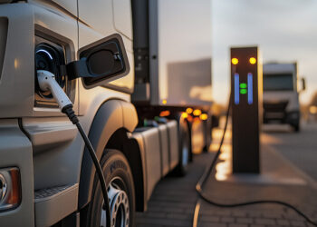 ładowanie ciężarówki elektrycznej