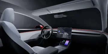 tesla model 3 wnętrze