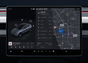 tesla model y facelift wnetrze en