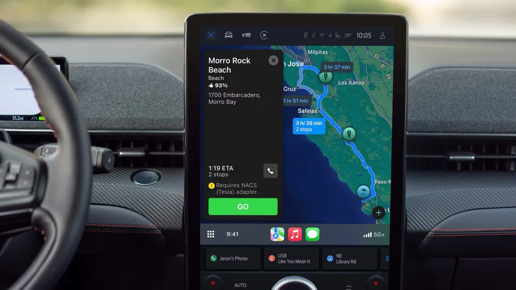 ford apple maps nacs