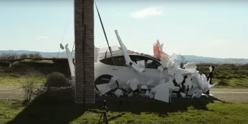 tesla sciana mark rober wideo