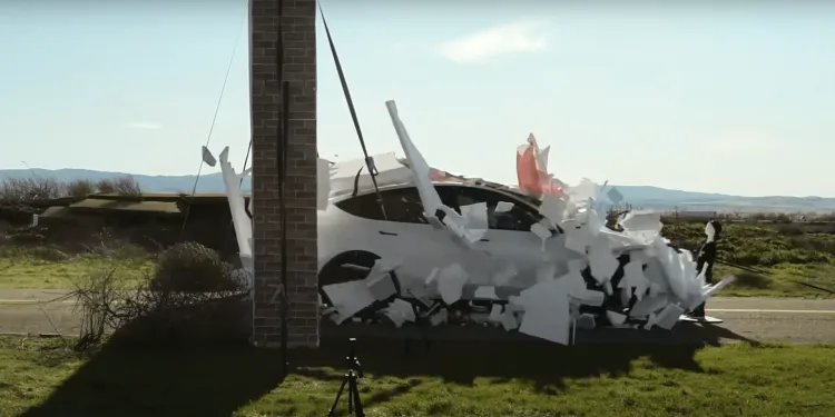 tesla sciana mark rober wideo