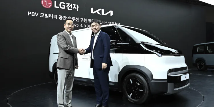 kia pv5 lg wspolpraca