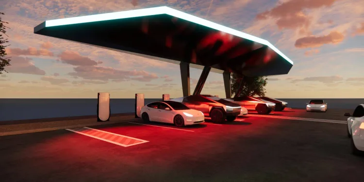 tesla roswell supercharger ufo