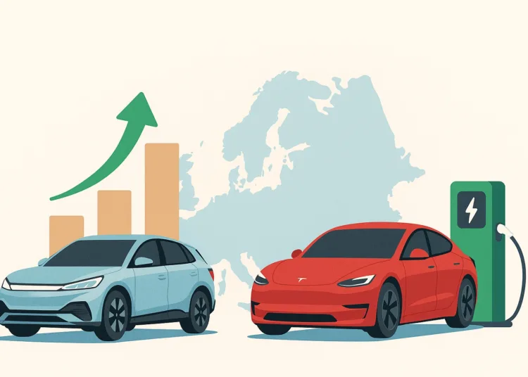 byd rosnie tesla traci kwiecien 2025