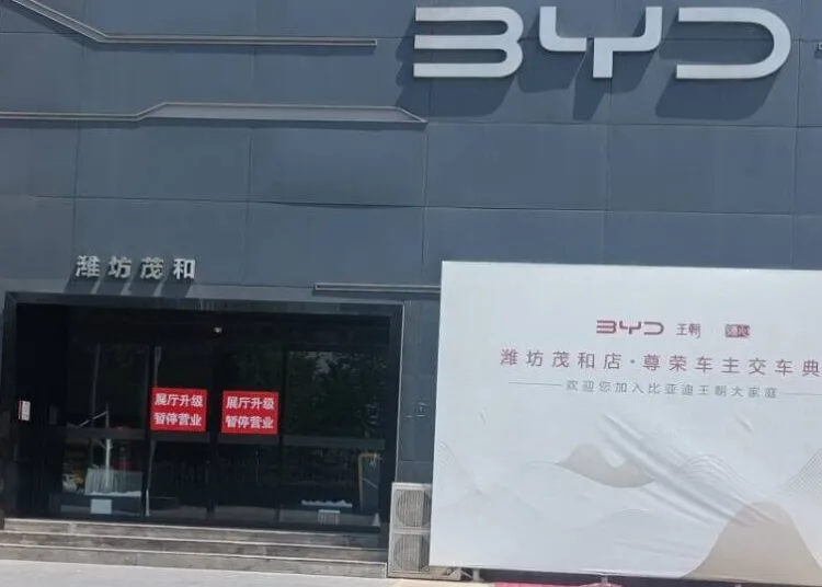 dealer byd upadl chiny