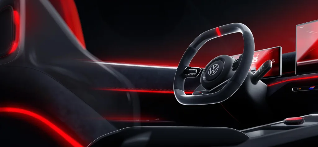 elektryczny volkswagen golf gti koncept wnętrze