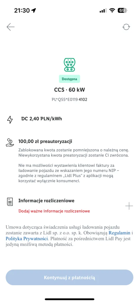 lidl plus emobilnosc aplikacja ceny