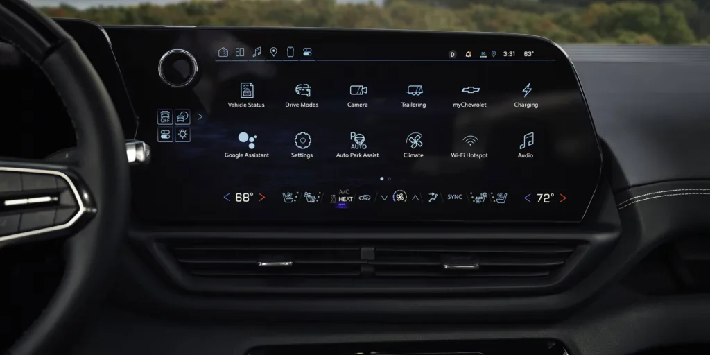 Chevy Silverado EV wnętrze