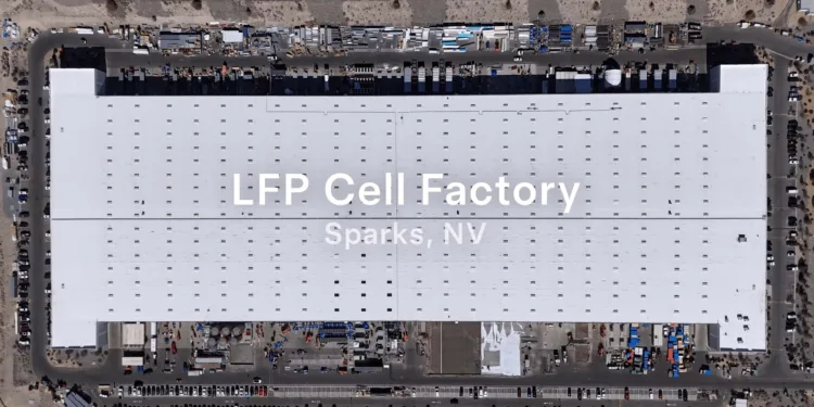 fabryka baterii lfp tesla nevada