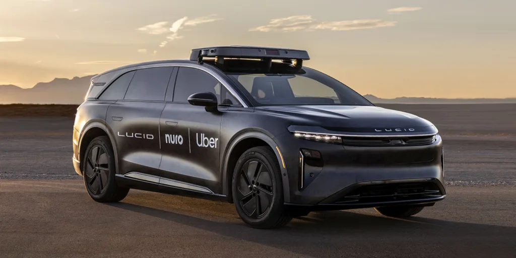 lucid gravity nuro uber taxi