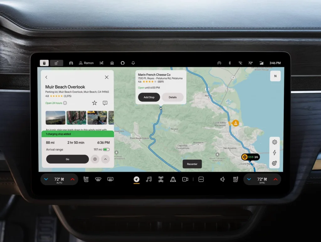 rivian google maps