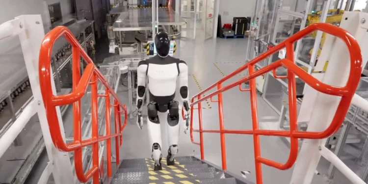 tesla optimus schody