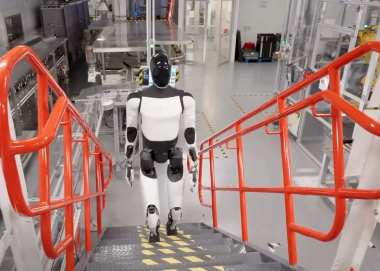 tesla optimus schody