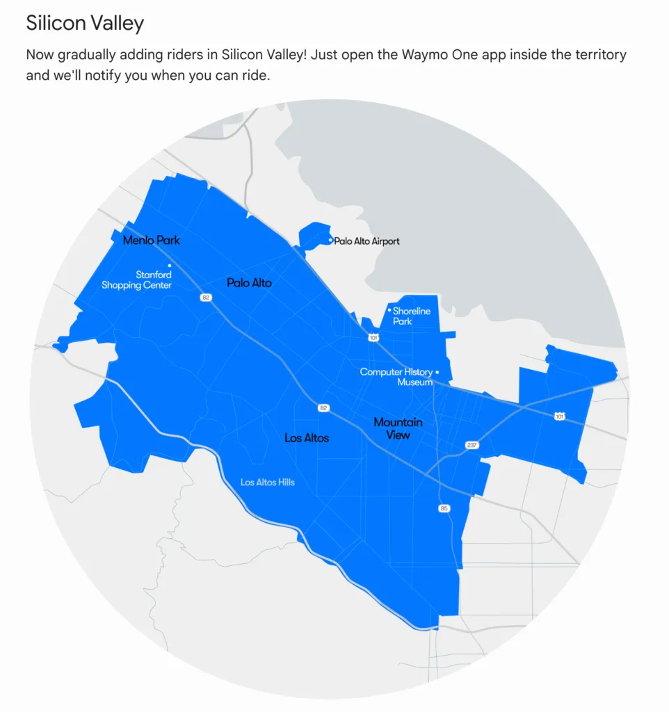 waymo obszary dzialania usa