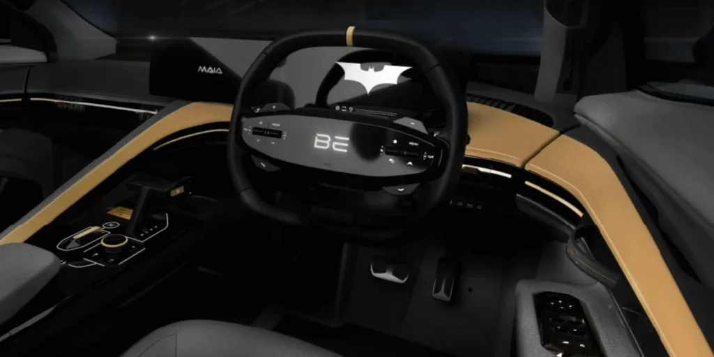 Mahindra BE 6 Batman Edition batmobil wnętrze