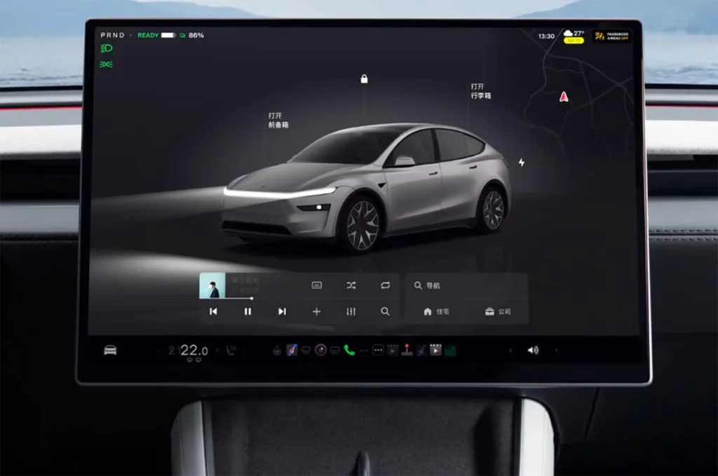 tesla model y l wnętrze