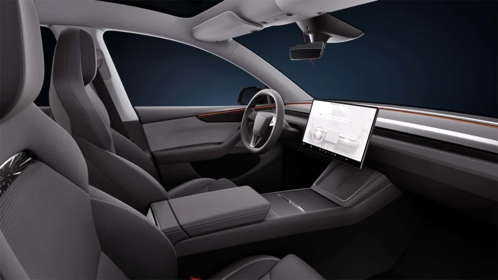 tesla model y performance wnętrze