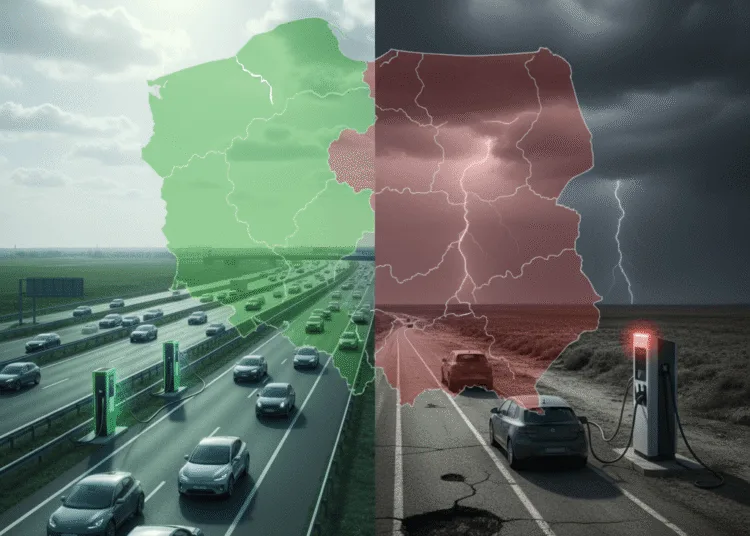 ladowarki w polsce mapa podzial