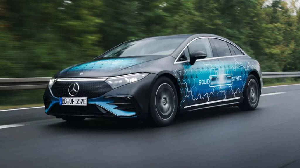 mercedes eqs solid state 1200 km przejazd