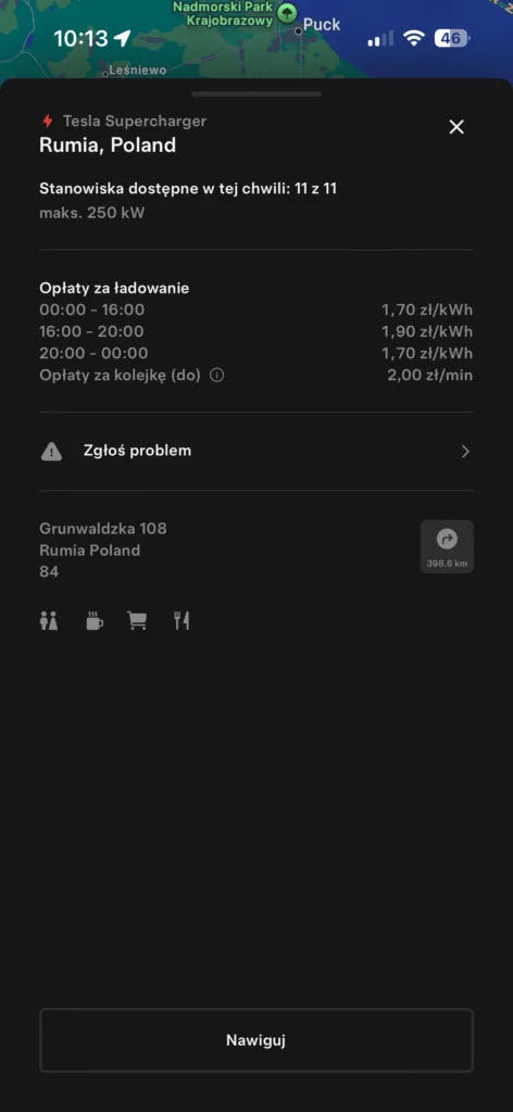 nowe stacje supercharger polska 09.2025 rumia