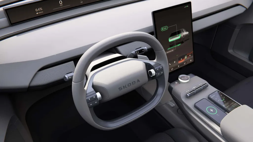 skoda vision o nowa octavia ev wnętrze