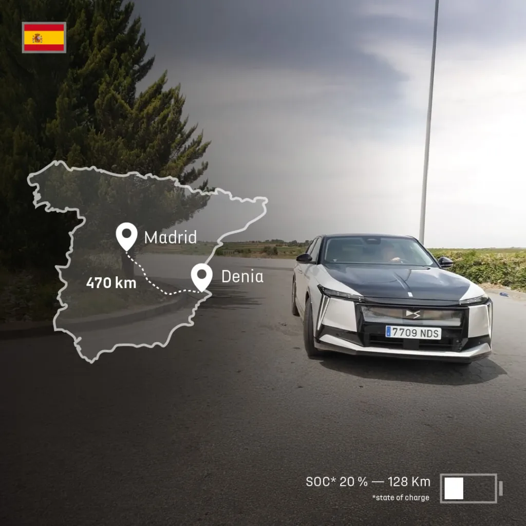 ds no8 test zasiegu ESPAGNE- Madrid–Denia