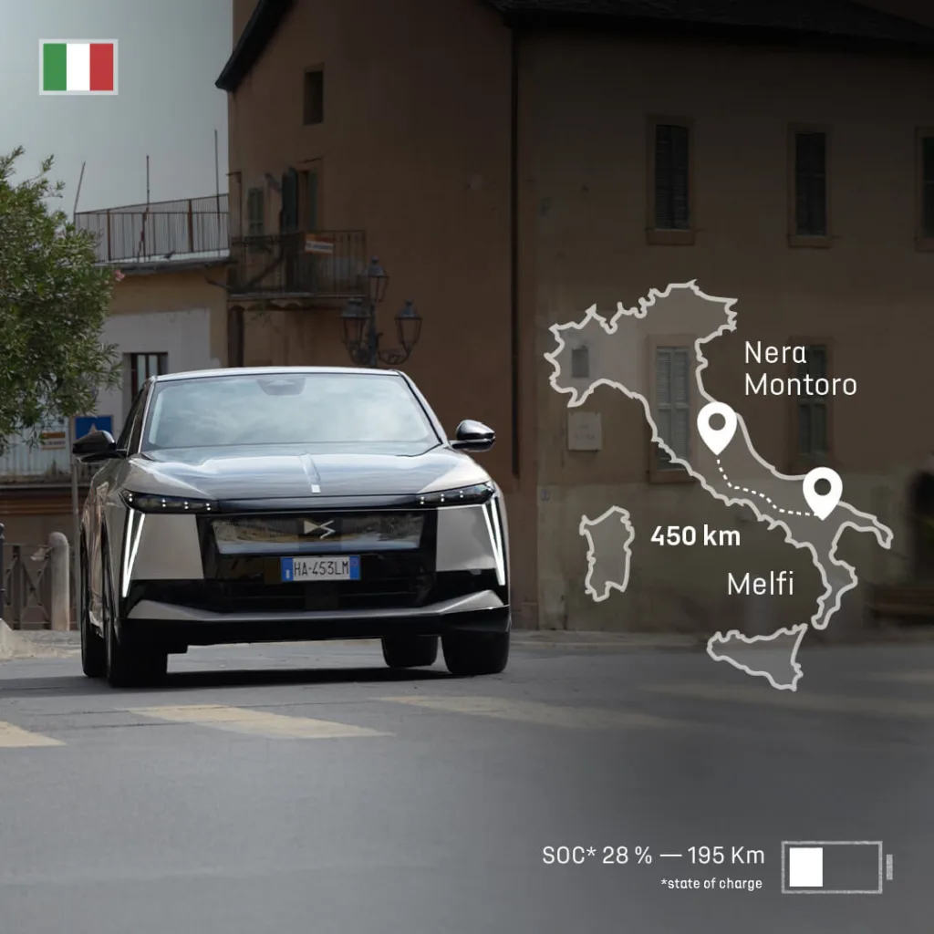 ds no8 test zasiegu ITALIE- Melfi–Nera Montoro