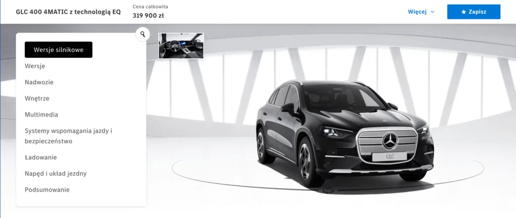 mercedes glc eq polska cena startowa