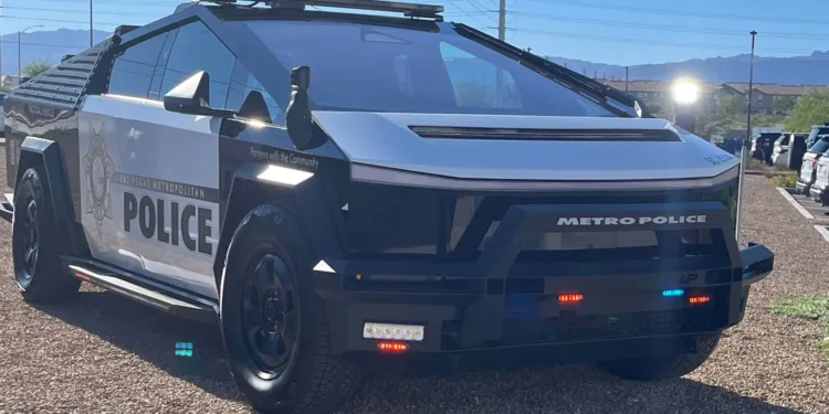 policja las vegas tesla cybertruck