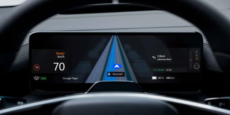 polestar 4 google live lane guidance