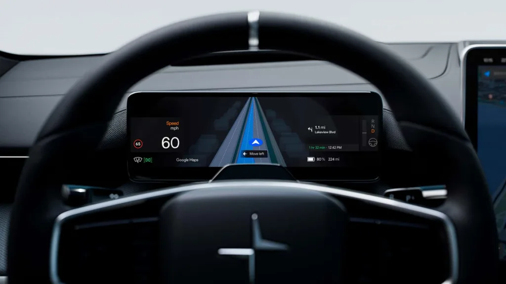polestar 4 google live lane guidance