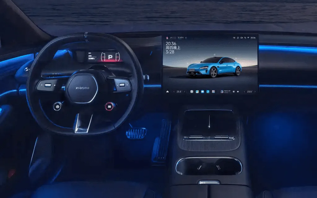 nowe xiaomi su7 wnętrze