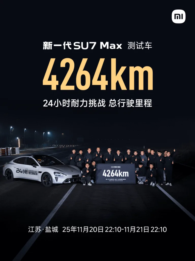 xiaomi su7 max test zasiegu 24h chiny