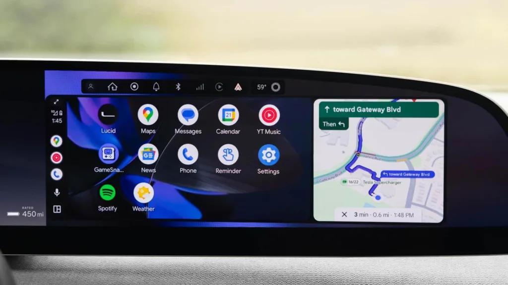Android Auto Lucid Gravity