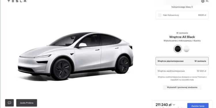 tesla model y 7 miejsc