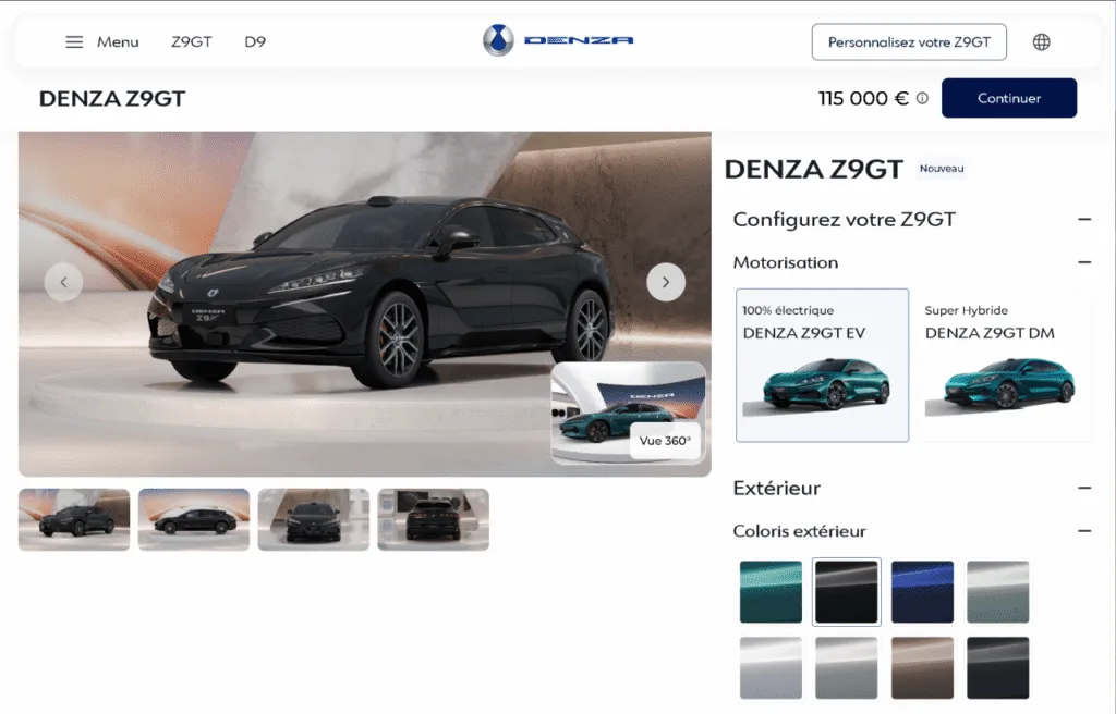 Denza Z9 Gt Konfigurator