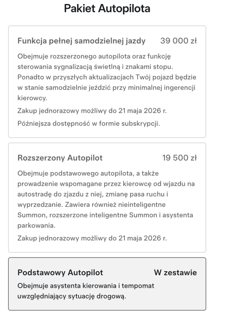 Tesla Autopilot Polska