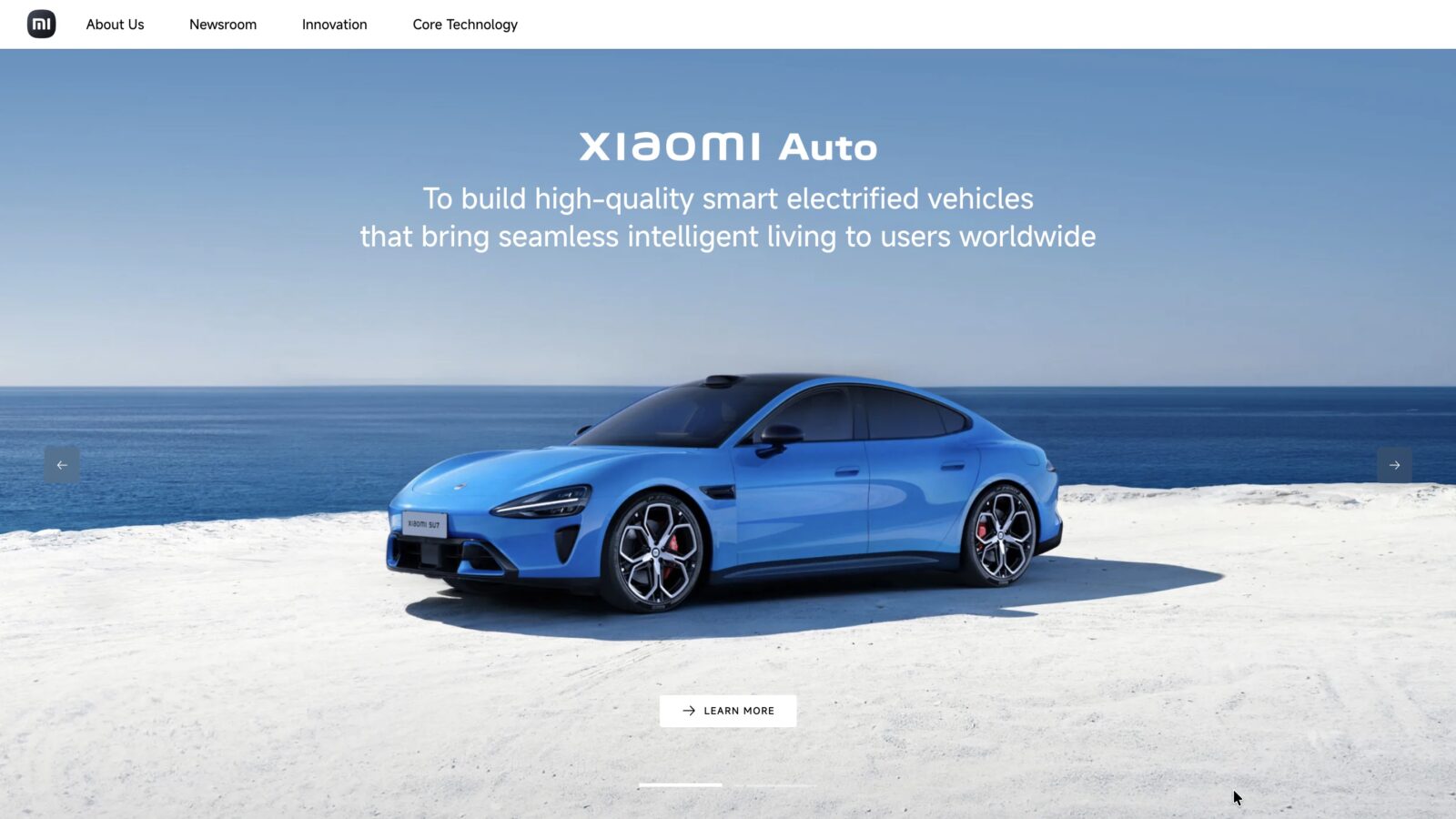 globalna strona xiaomi auto