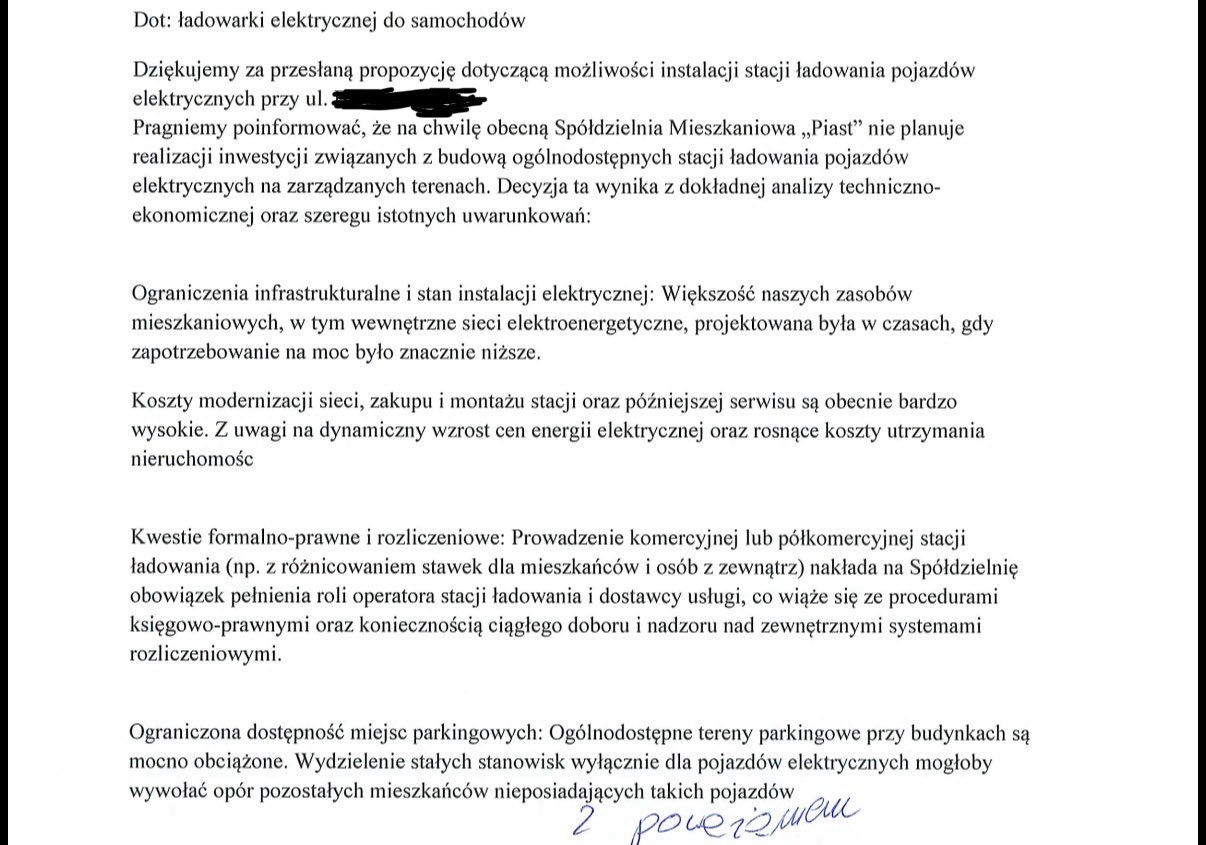 Odpowiedź ładowarki Ac Wrocław