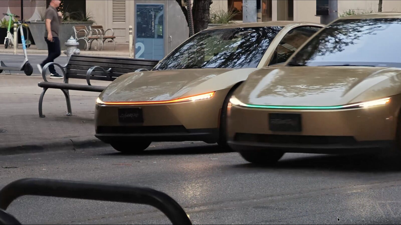 frontowy pasek rgb tesla cybercab
