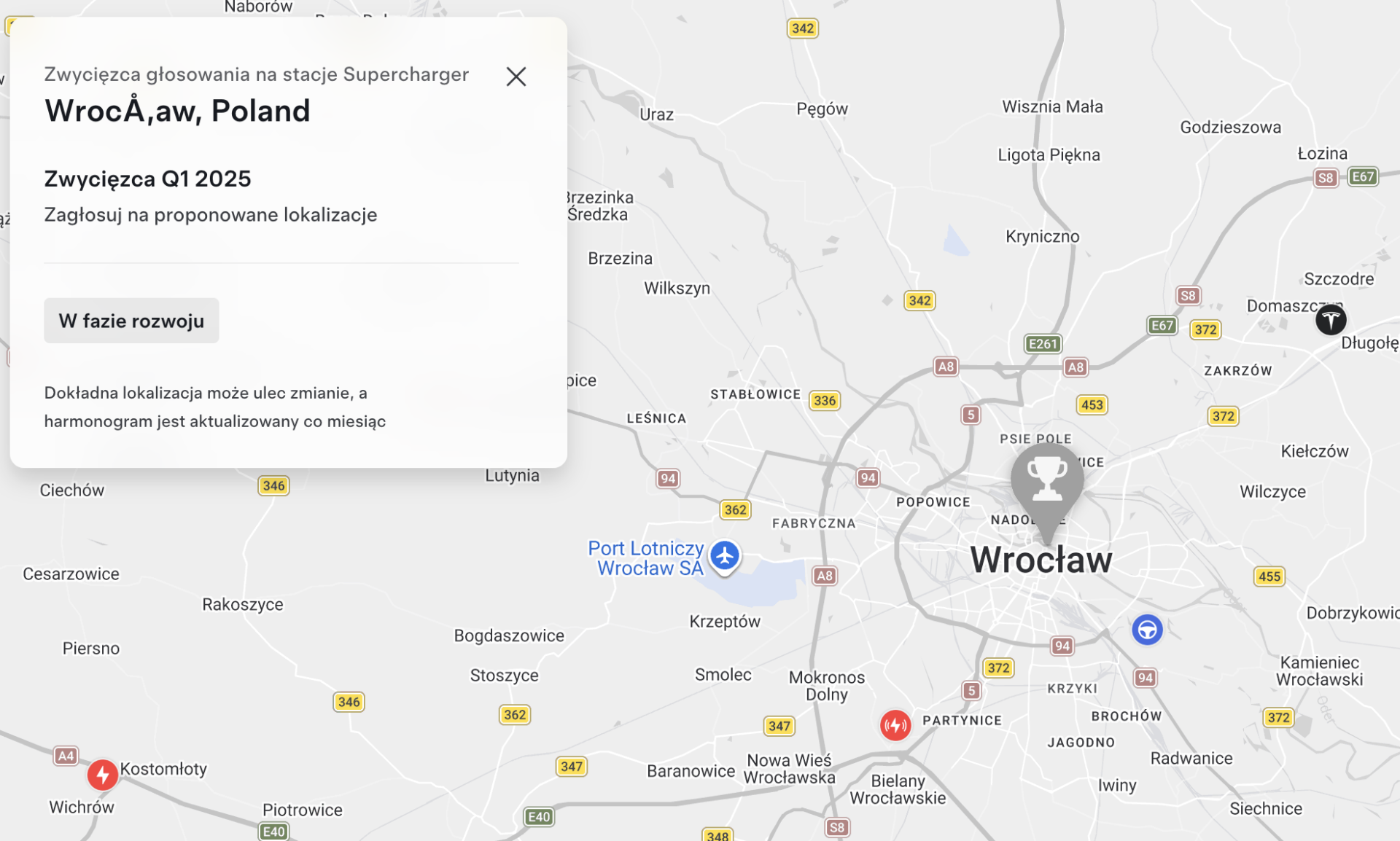 Tesla Suc Wrocław Q1 2025