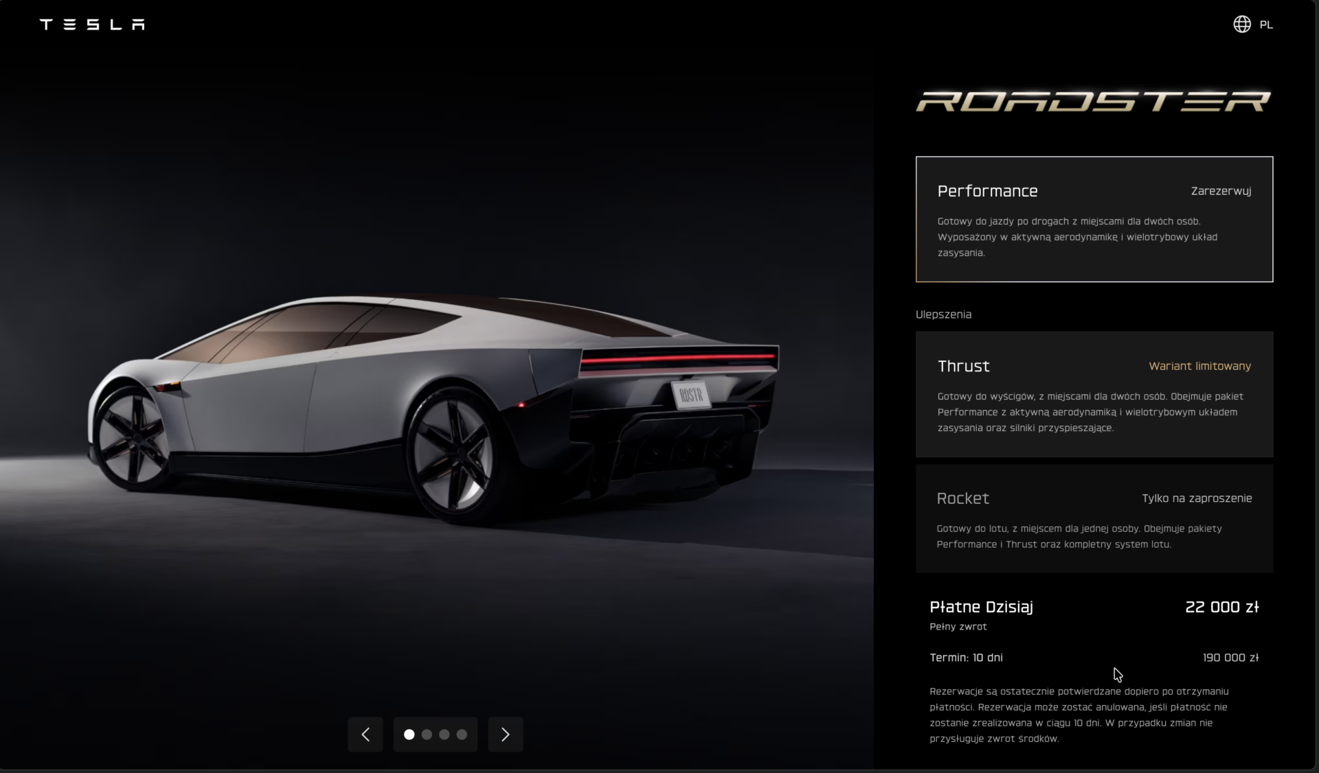 Tesla Roadster Polska 1