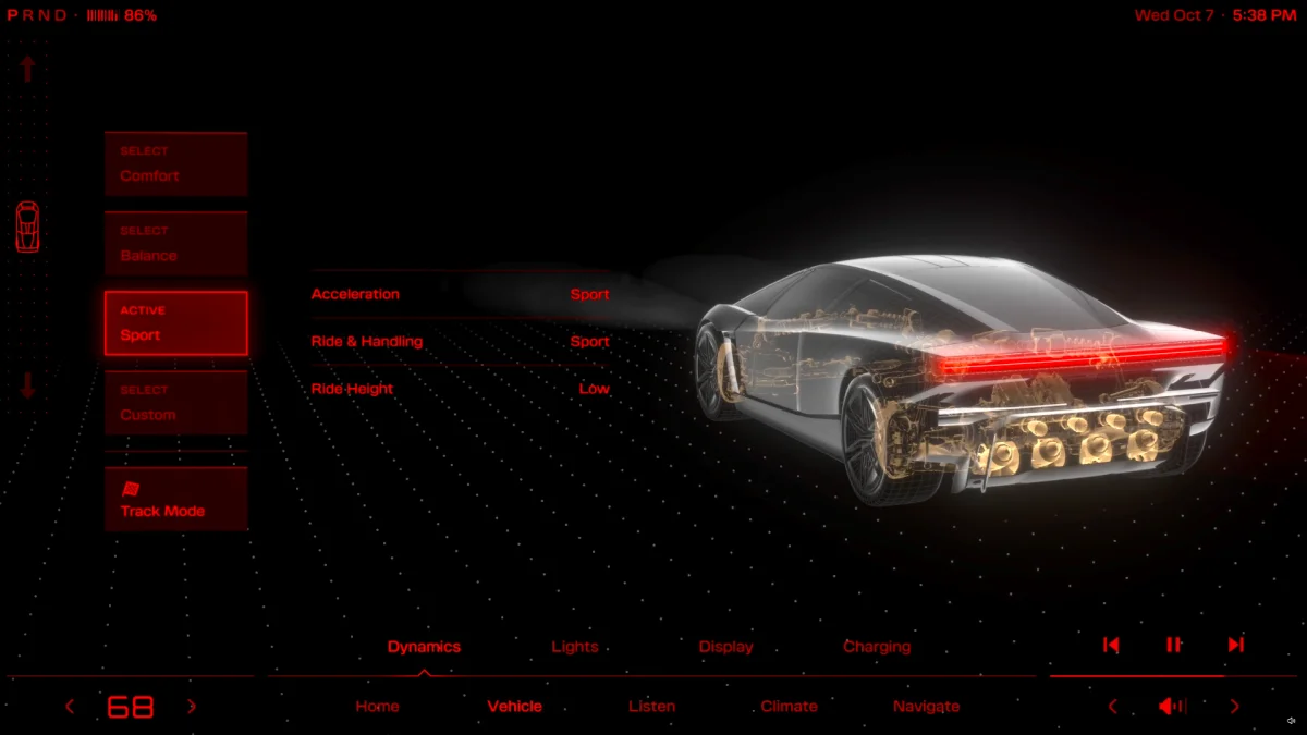 Tesla Roadster Ui Infotaiment